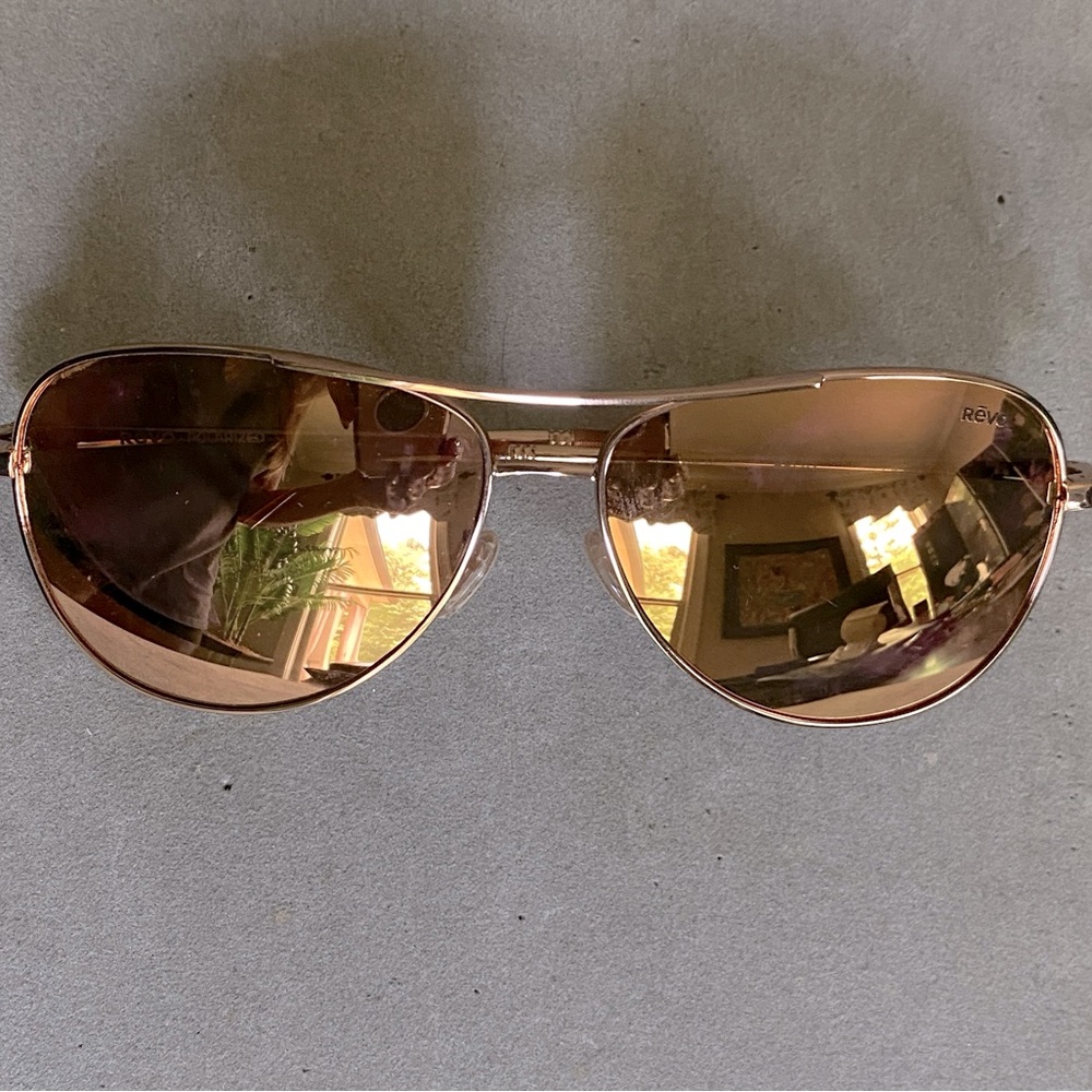 RēVO RELAY ROSE CHAMPAGNE 1014 14 CH Aviator Sunglasses